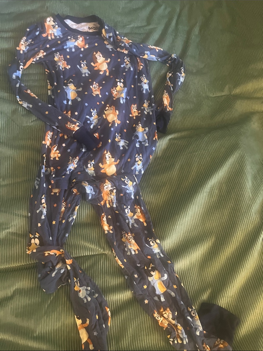 Little Sleepies Navy Blue Animal Print Two-Piece Pajama Set